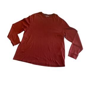 Saddlebred 100% Cotton Crew Neck Maroon Brown Size XL